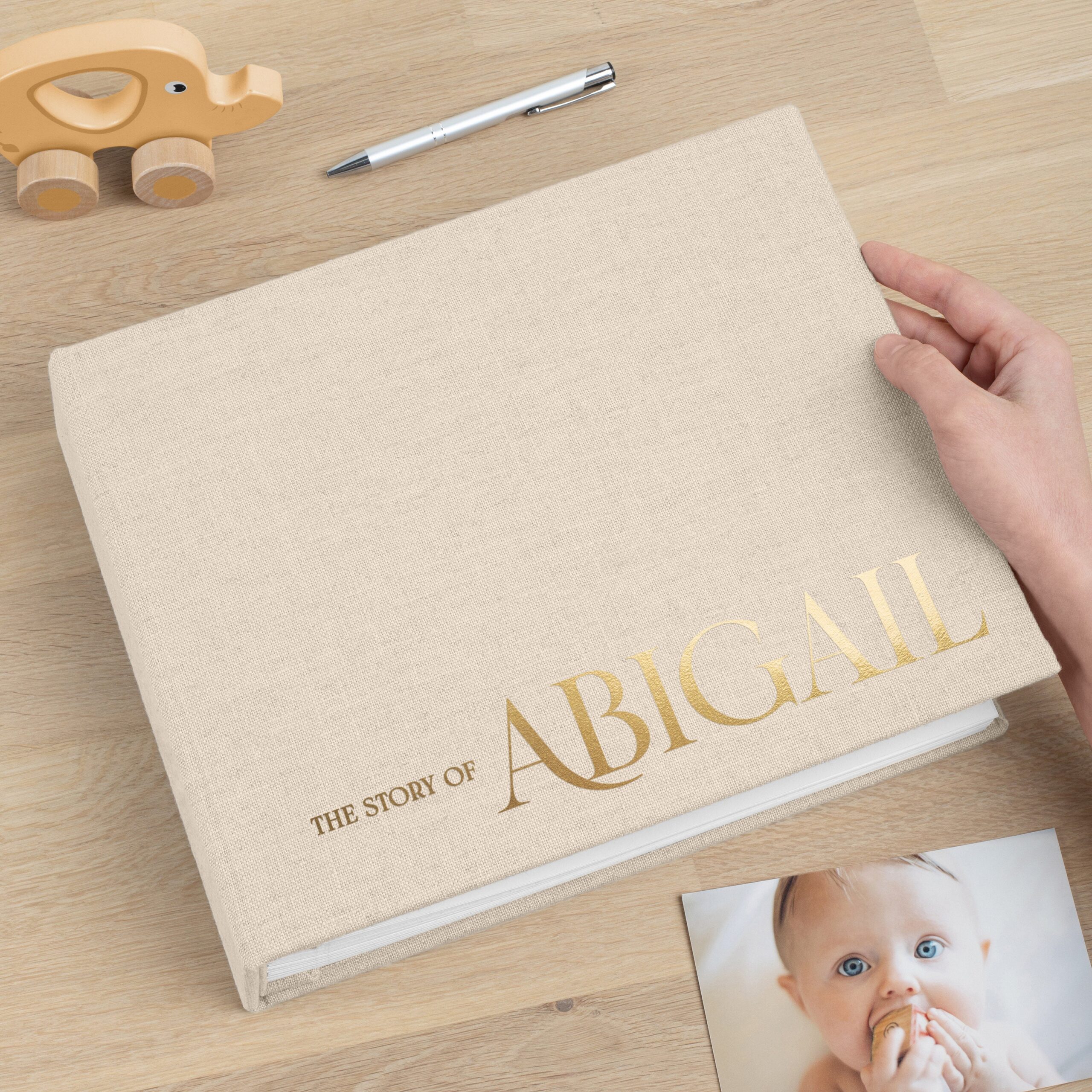 First Years Baby Memory Book | Personalized Baby Photo Album #2 - Image 4