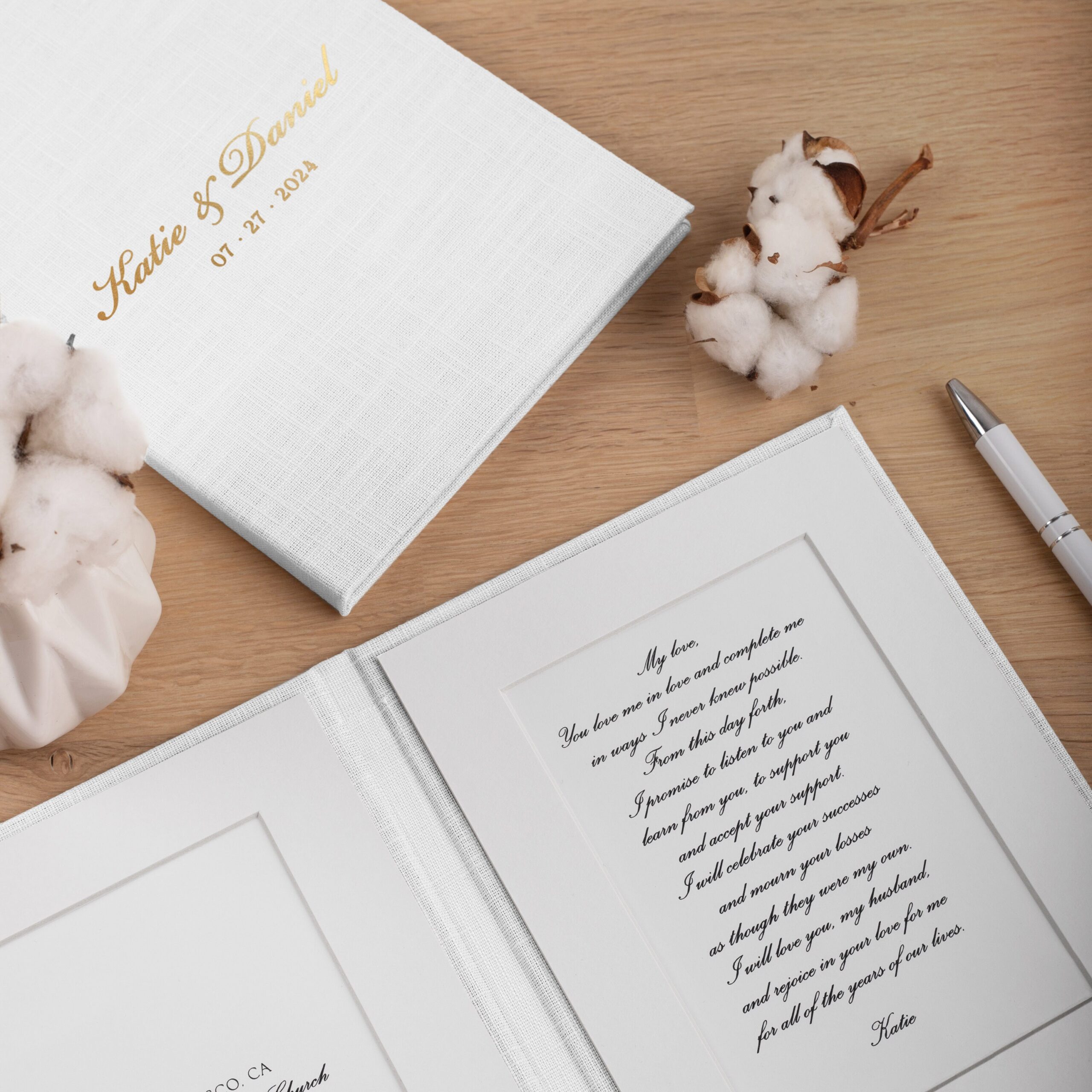 Personalised Wedding Vow Books #1 - Image 2