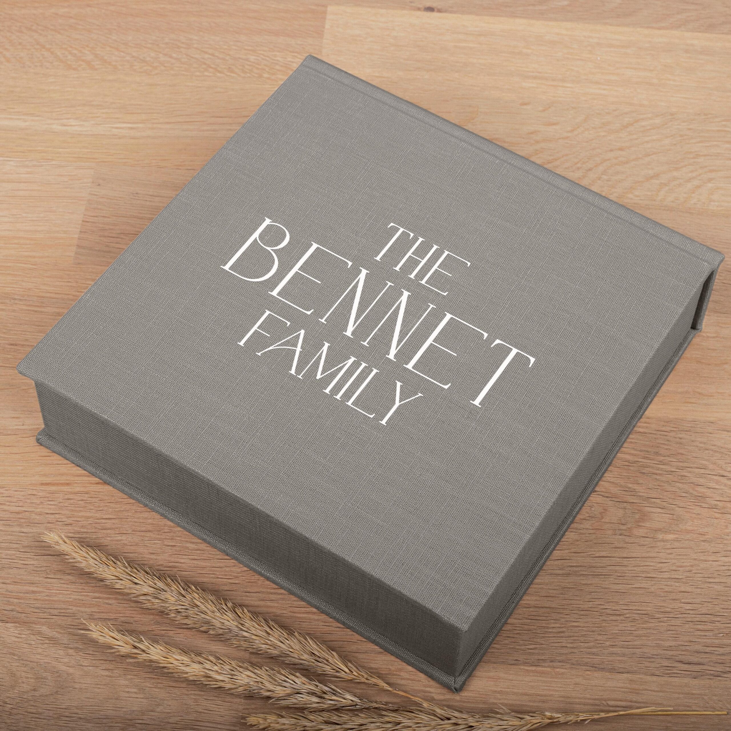 Wedding Keepsake Box | Linen Family Keepsake Box | Personalized Memory Box